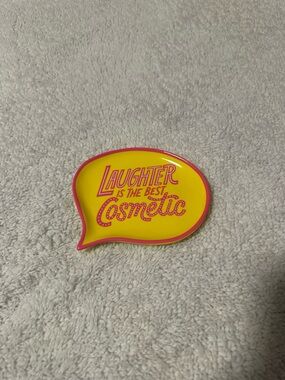 Benefit Yellow and Pink "Laughter Is The Best Cosmetic" Jewlery Tray